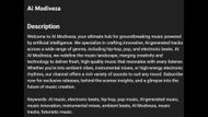 The description of AI Modiveza YouTube channel. (Image via YouTube)